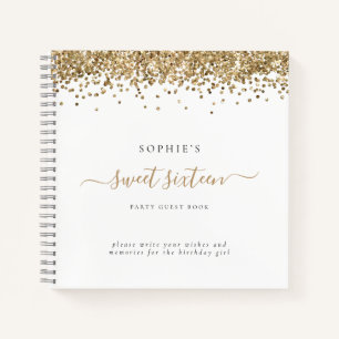 Livre d'or alternatif Glam Gold Glitter Sweet 16