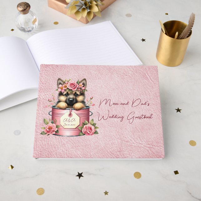 Livre D'or Amis de chien Maman et Mariage de papa (Recto ouvert)