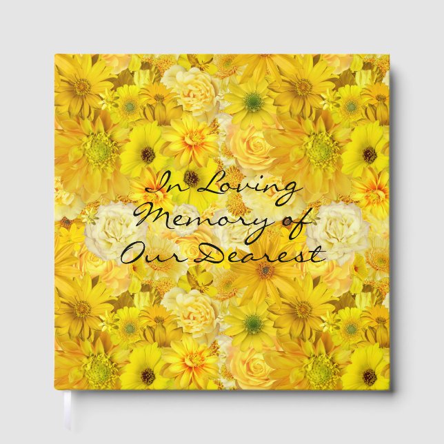 Livre D'or Amitié rose jaune Bouquet Gerbera Daisy (Recto)