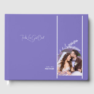 Livre D'or Amour intemporel fleurs pourpres & photo