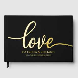 Livre D'or Amour Simple Chic Calligraphie Mariage