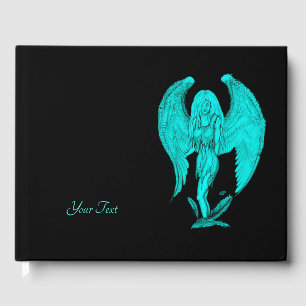 Livre D'or Angel, Noir et Vert design