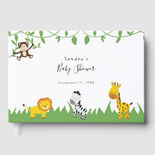 Livre D'or Animaux de la jungle de safari mignons pour une Ba
