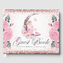 Livre D'or Anniversaire Ballerina Moon Pastel Parties scintil