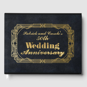 Livre D'or Anniversaire du Mariage 3D Gold personnalisé
