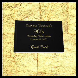 Livre D'or Anniversaire Gold FOIL sur Black Cover Memory
