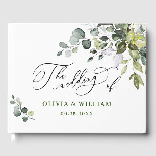 Livre D'or Aquarelle Eucalyptus Mariage de verdure