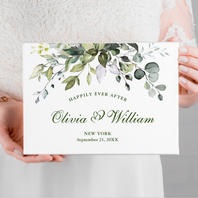 Livre D'or Aquarelle Eucalyptus Mariage de verdure (Créateur téléchargé)