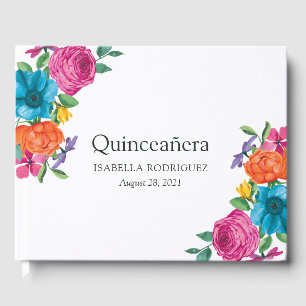 Livre D'or Aquarelle Fiesta Quinceañera