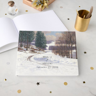 Livre D'or Aquarelle Hiver Mariage paysage neige