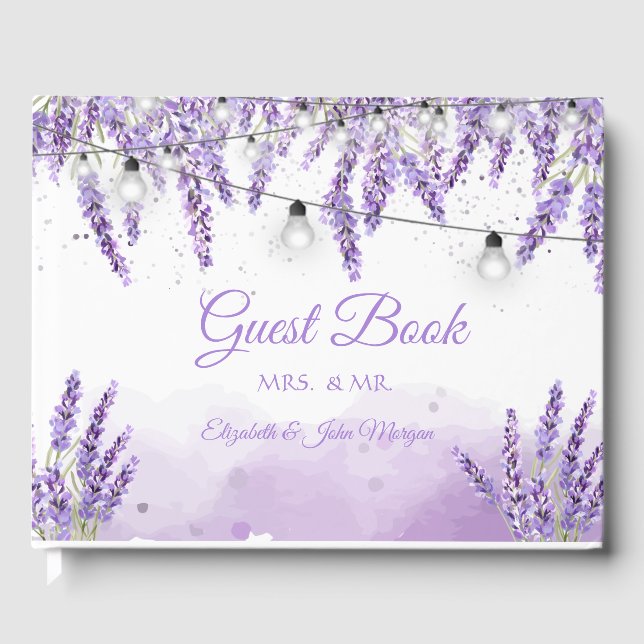 Livre D'or Aquarelle Lavander (Recto)