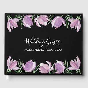 Livre D'or Aquarelle Magnolia Floral Mariage