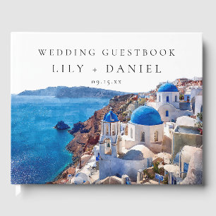 Livre D'or Aquarelle Santorini Grèce Mariage