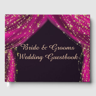 Livre D'or Arabian Nights Magenta & Gold Stars Mariage
