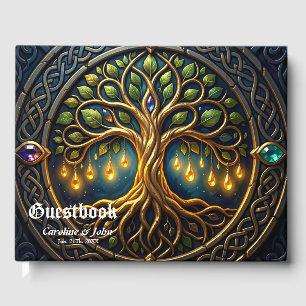 Livre D'or Arbre céleste de lumière Arbre de vie celtique dor