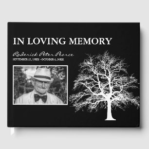 Livre D'or Arbre élégant Condolence Photo Funérailles