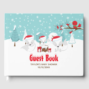 Livre D'or Arctic Fox Noël Baby shower forestier