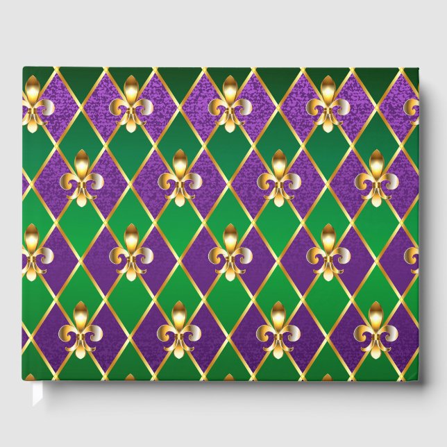 Livre D'or Arrière - plan de bijoux Mardi Gras (Recto)