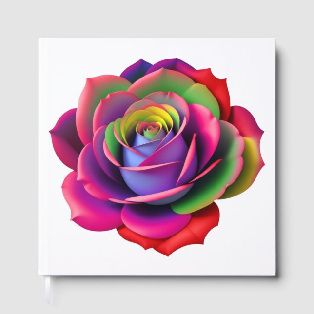 Livre D'or Art Rose arc-en-ciel vif (Recto)
