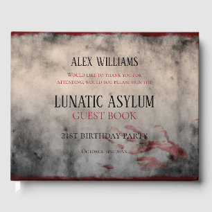 Livre D'or Asile lunatique Halloween Anniversaire