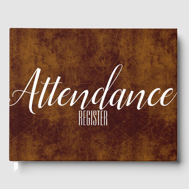 Livre D'or Aspect cuir | Registre de présence (Recto)