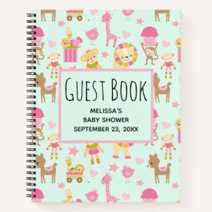 Livre d'or avec motif mignon d'animaux & jouets he