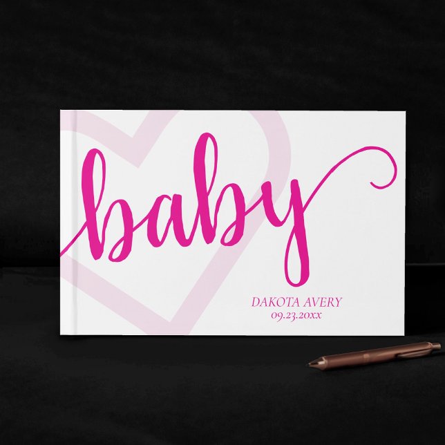 Livre D'or Baby Heart | Coup de Fouet Rose Magenta Chaud (Créateur téléchargé)