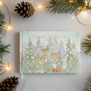 Livre D'or Baby It's Cold Outside Élégant Bois en Hiver