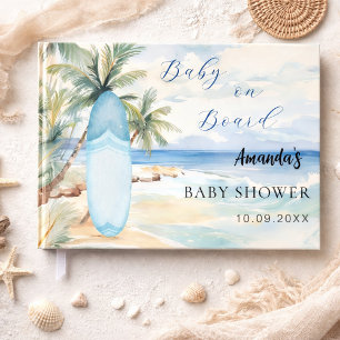 Livre D'or Baby shower bébé à bord de la planche de surf