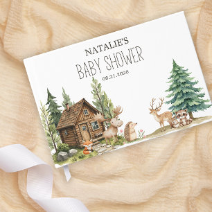 Livre D'or Baby shower Boho Woodland Animaux
