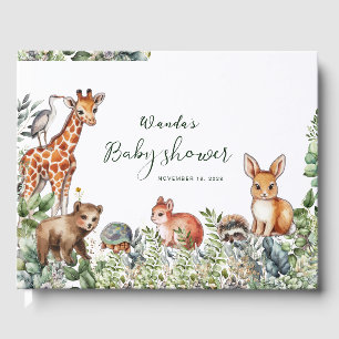 Livre D'or Baby shower Boho Woodland simple