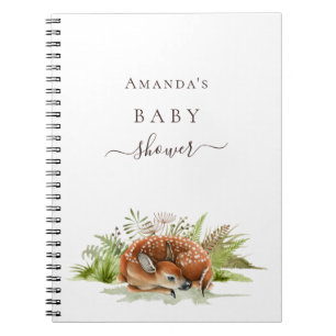 Livre d'or baby shower bois cerfs
