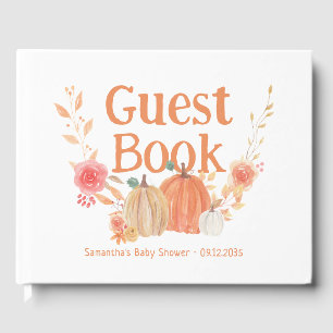 Livre D'or Baby shower Citrouille d'automne personnalisé