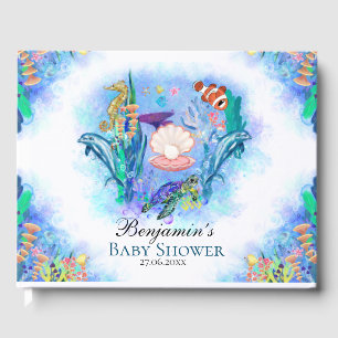 Livre D'or Baby shower d'animaux marins