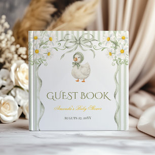 Livre D'or Baby Shower de Canard Drôle Genre Neutre Vert Saug
