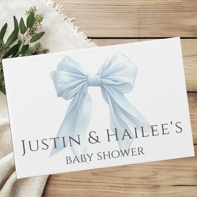 Livre D'or Baby shower de coquette pour fille bleu personnali (Créateur téléchargé)