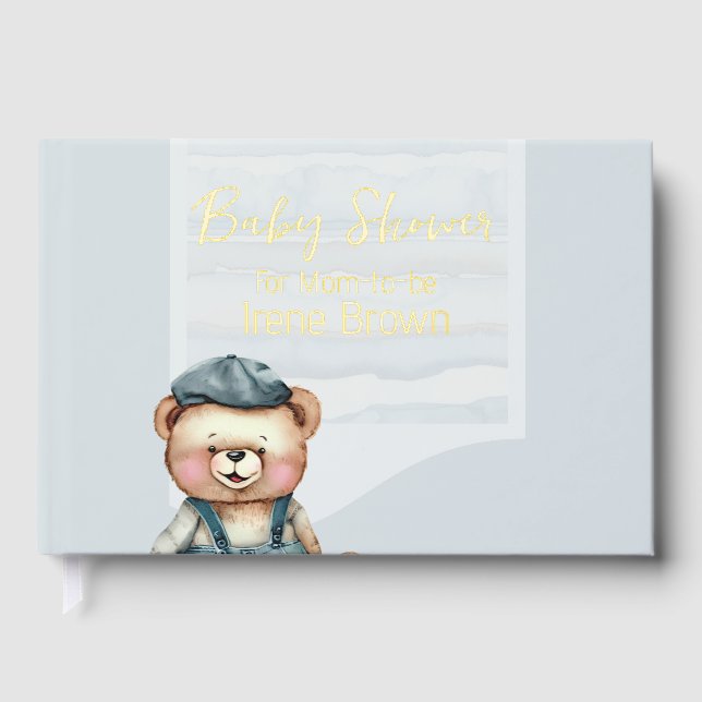 Livre D'or Baby shower Décontracté charmant (Recto)