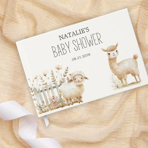 Livre D'or Baby shower des animaux de petite ferme