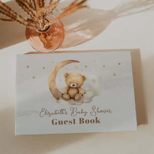 Livre D'or Baby shower d'ours en peluche Brown neutre pour le