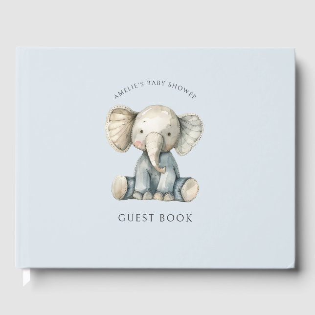 Livre D'or Baby shower Eléphant mignon (Recto)