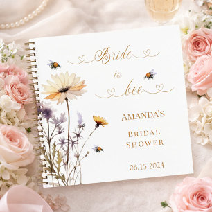 Livre d'or Baby Shower Fleurs de mariage Mariée à