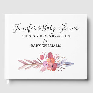 Livre D'or Baby shower floral de la flèche tribale