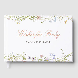Livre D'or Baby shower frontalier floral de printemps