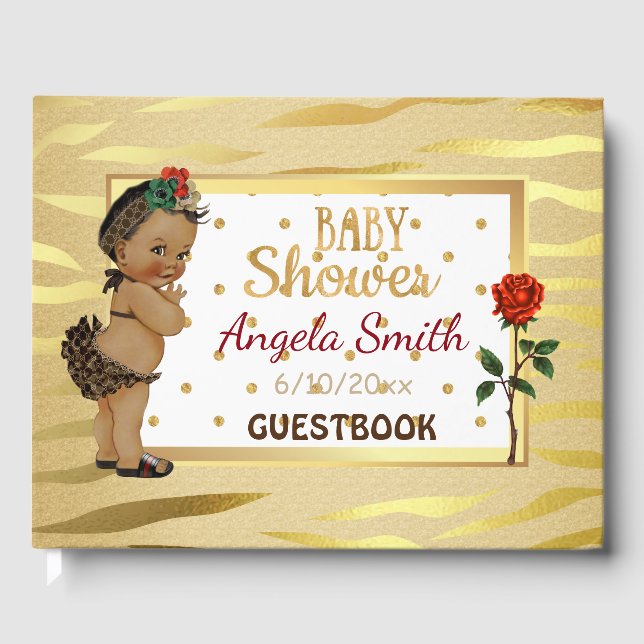 Livre D'or Baby shower Gold Sparkle Guestbook (Recto)