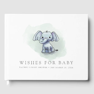 Livre D'or Baby shower mignon d'éléphant