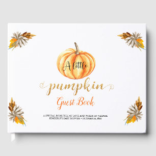 Livre D'or Baby shower Orange petit Citrouille