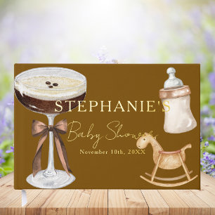 Livre D'or Baby Shower personnalisé avec Martini Espresso Bru