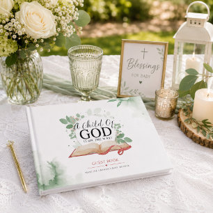 Livre D'or Baby-Shower Personnalisé Un Enfant De Dieu