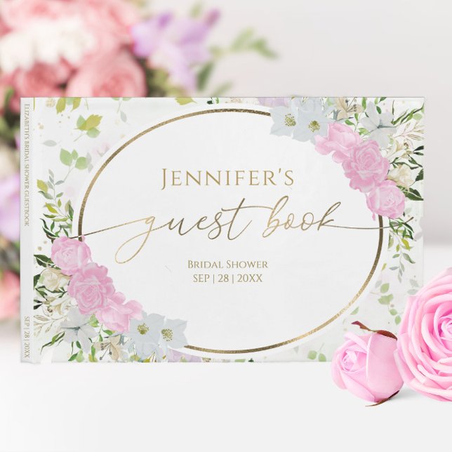 Livre d'or Baby Shower Printanier Fleurs Sauvages  (Créateur téléchargé)