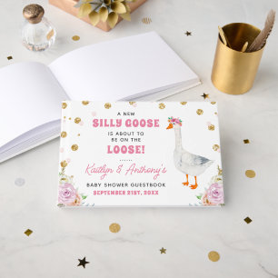Livre D'or Baby Shower Rose Poudré Silly Goose Filles